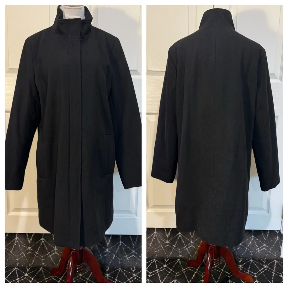 Lands End wool blend coat